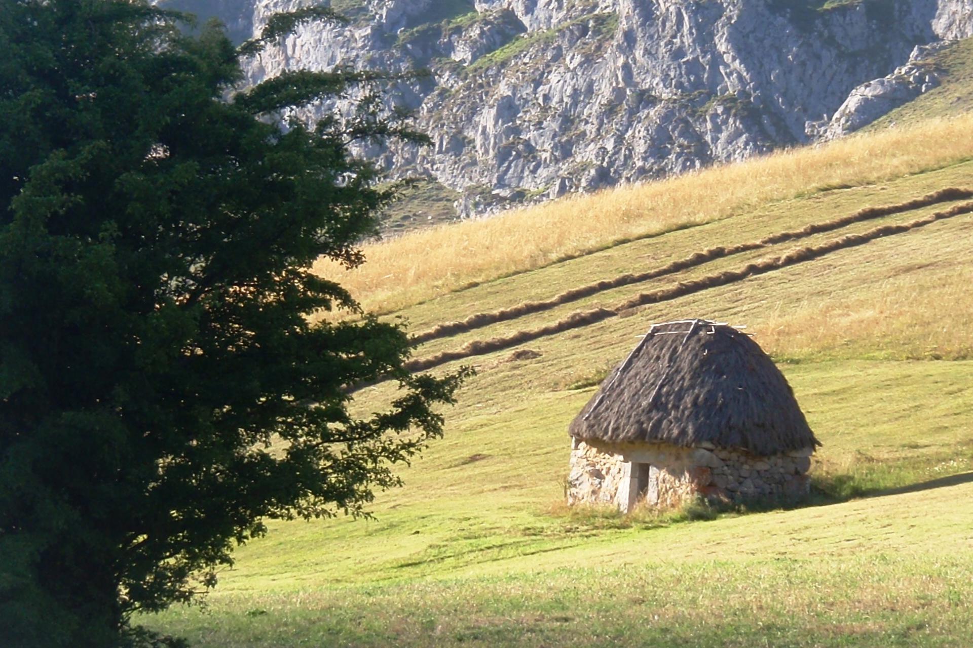 Cabaña de teito en Somiedo