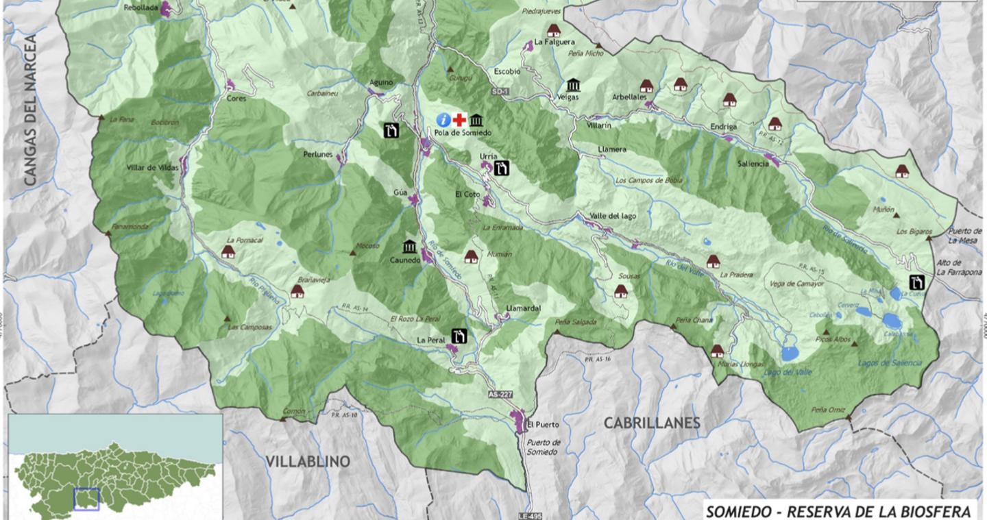 Mapa de Somiedo